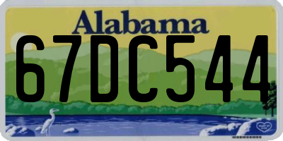 AL license plate 67DC544