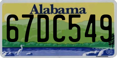 AL license plate 67DC549