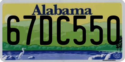 AL license plate 67DC550
