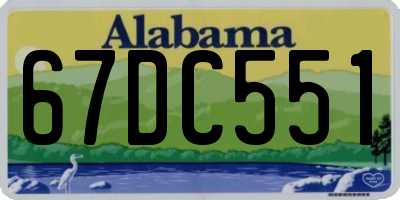 AL license plate 67DC551