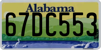 AL license plate 67DC553