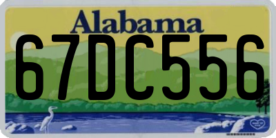 AL license plate 67DC556