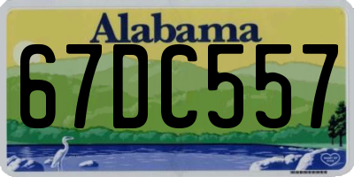 AL license plate 67DC557