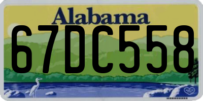 AL license plate 67DC558