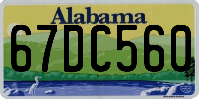 AL license plate 67DC560
