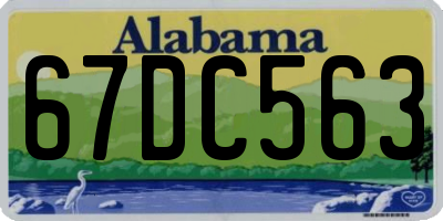AL license plate 67DC563