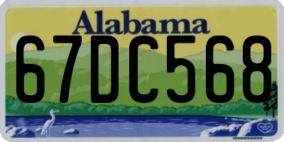AL license plate 67DC568