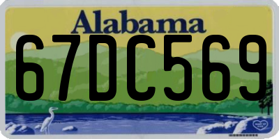 AL license plate 67DC569