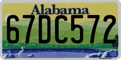 AL license plate 67DC572