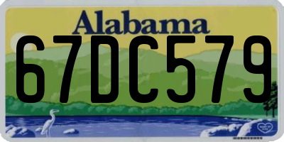 AL license plate 67DC579