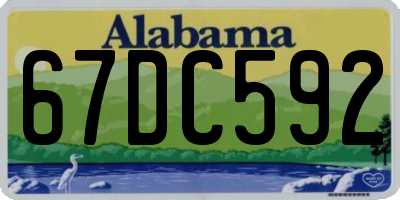 AL license plate 67DC592