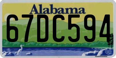 AL license plate 67DC594