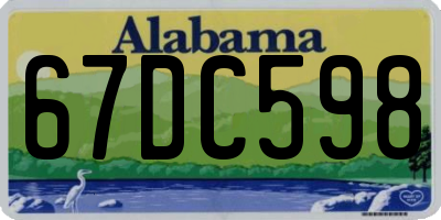 AL license plate 67DC598