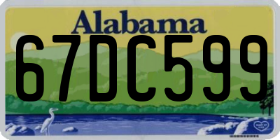 AL license plate 67DC599