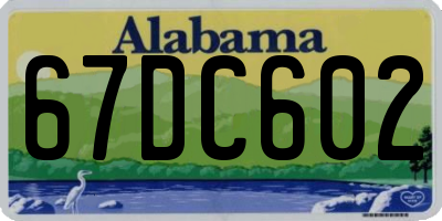 AL license plate 67DC602