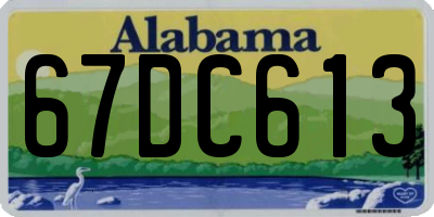 AL license plate 67DC613