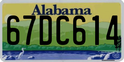 AL license plate 67DC614