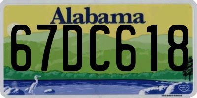 AL license plate 67DC618