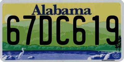 AL license plate 67DC619
