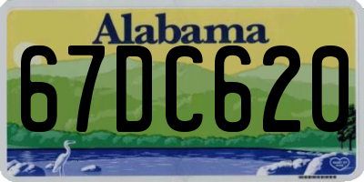 AL license plate 67DC620