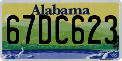 AL license plate 67DC623