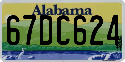 AL license plate 67DC624