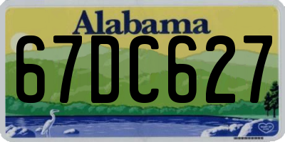AL license plate 67DC627