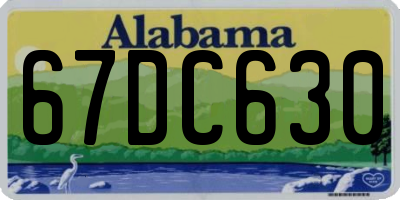 AL license plate 67DC630