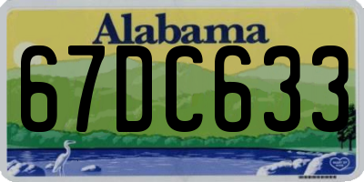 AL license plate 67DC633