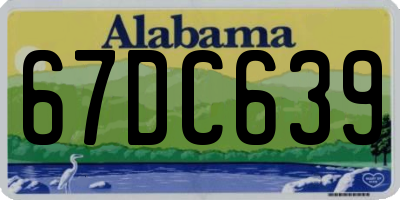 AL license plate 67DC639