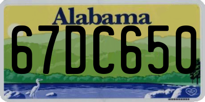 AL license plate 67DC650