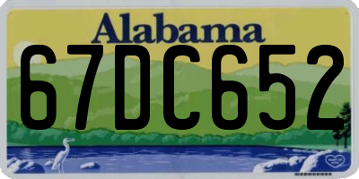 AL license plate 67DC652