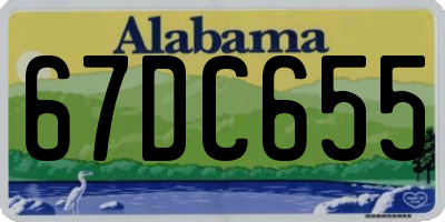 AL license plate 67DC655