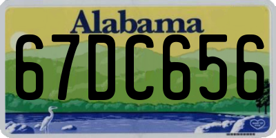 AL license plate 67DC656