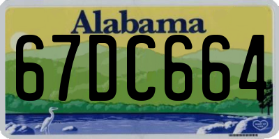 AL license plate 67DC664