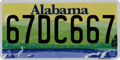 AL license plate 67DC667