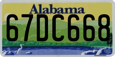 AL license plate 67DC668
