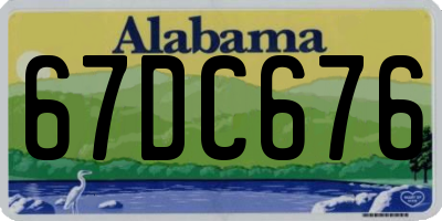 AL license plate 67DC676