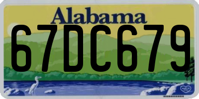AL license plate 67DC679