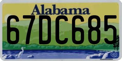 AL license plate 67DC685