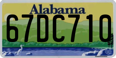 AL license plate 67DC710
