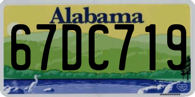 AL license plate 67DC719