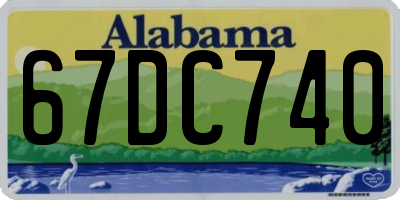 AL license plate 67DC740