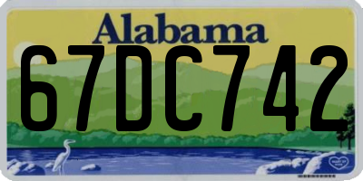 AL license plate 67DC742