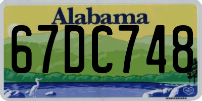 AL license plate 67DC748