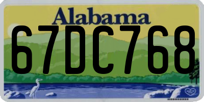 AL license plate 67DC768