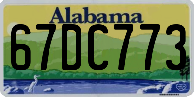 AL license plate 67DC773