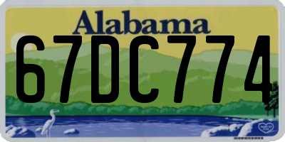 AL license plate 67DC774
