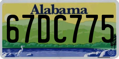 AL license plate 67DC775