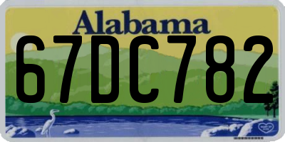 AL license plate 67DC782